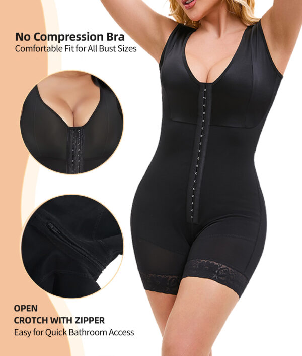 Shapewear Jumpsuit For Women Tummy Control Post Surgery Full Body Shaper Butt Lifter With Zipper Crotch Skimsbodysuits Elegant Bodysuitfajashaper - Image 4