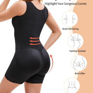 Shapewear Jumpsuit For Women Tummy Control Post Surgery Full Body Shaper Butt Lifter With Zipper Crotch Skimsbodysuits Elegant Bodysuitfajashaper